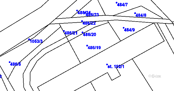 Parcela st. 486/19 v KÚ Skalice u Smiřic, Katastrální mapa