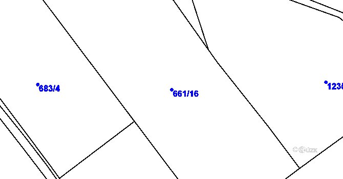 Parcela st. 661/16 v KÚ Skalice u Smiřic, Katastrální mapa