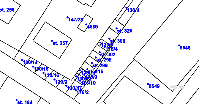 Parcela st. 302 v KÚ Skalice u Znojma, Katastrální mapa