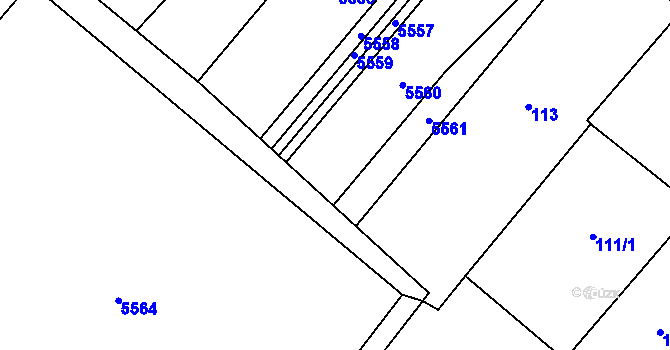Parcela st. 115/2 v KÚ Skalice u Znojma, Katastrální mapa