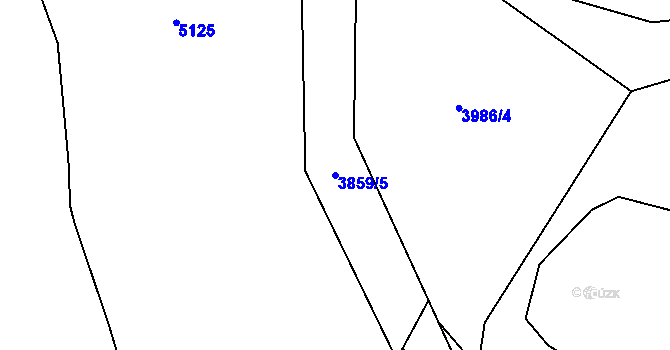 Parcela st. 3859/5 v KÚ Skalice u Znojma, Katastrální mapa