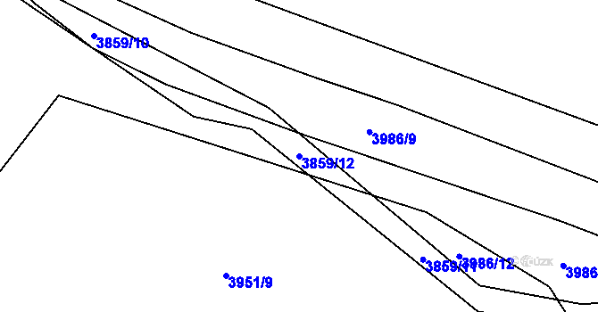 Parcela st. 3859/12 v KÚ Skalice u Znojma, Katastrální mapa