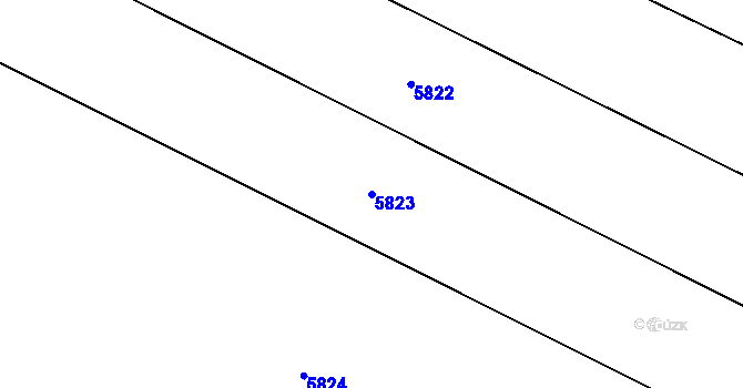Parcela st. 5823 v KÚ Skalice u Znojma, Katastrální mapa