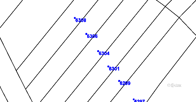 Parcela st. 6304 v KÚ Skalice u Znojma, Katastrální mapa