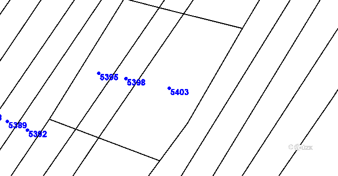 Parcela st. 5403 v KÚ Skalice u Znojma, Katastrální mapa