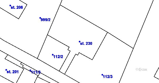 Parcela st. 230 v KÚ Skalice u Frýdku-Místku, Katastrální mapa