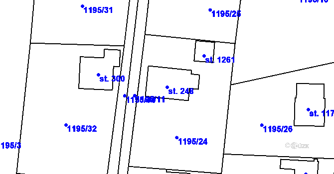 Parcela st. 248 v KÚ Skalice u Frýdku-Místku, Katastrální mapa