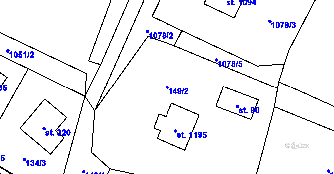 Parcela st. 149/2 v KÚ Skalice u Frýdku-Místku, Katastrální mapa