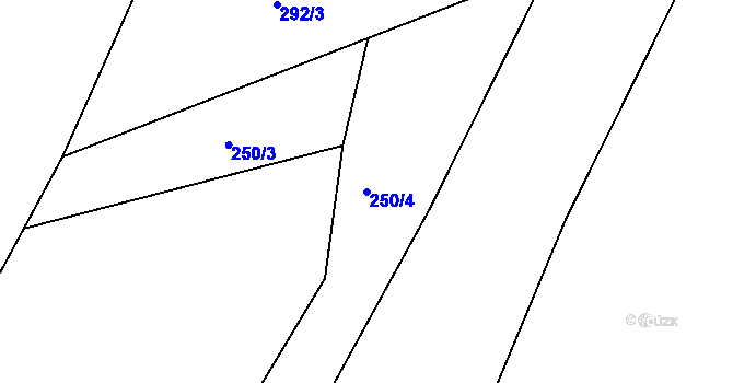 Parcela st. 250/4 v KÚ Skalice u Frýdku-Místku, Katastrální mapa