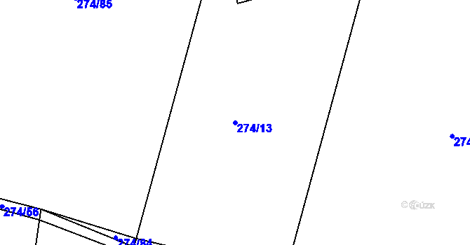 Parcela st. 274/13 v KÚ Skalice u Frýdku-Místku, Katastrální mapa