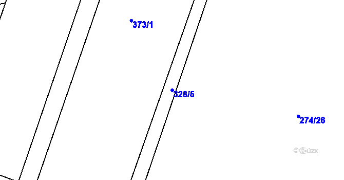 Parcela st. 328/5 v KÚ Skalice u Frýdku-Místku, Katastrální mapa