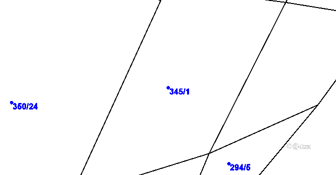 Parcela st. 345/1 v KÚ Skalice u Frýdku-Místku, Katastrální mapa