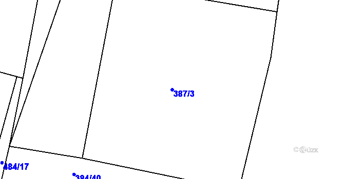 Parcela st. 387/3 v KÚ Skalice u Frýdku-Místku, Katastrální mapa
