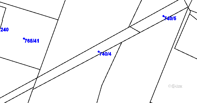 Parcela st. 740/4 v KÚ Skalice u Frýdku-Místku, Katastrální mapa