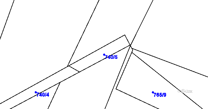Parcela st. 740/5 v KÚ Skalice u Frýdku-Místku, Katastrální mapa