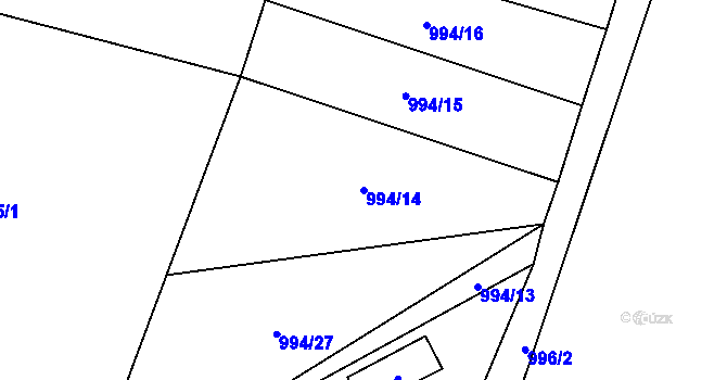 Parcela st. 994/14 v KÚ Skalice u Frýdku-Místku, Katastrální mapa