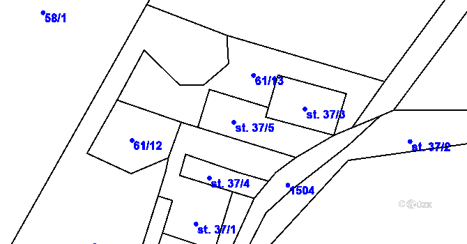 Parcela st. 37/5 v KÚ Skalice u Frýdku-Místku, Katastrální mapa