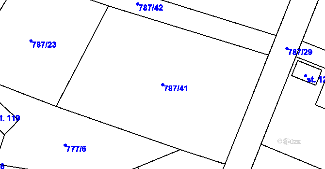 Parcela st. 787/41 v KÚ Skalice u Frýdku-Místku, Katastrální mapa