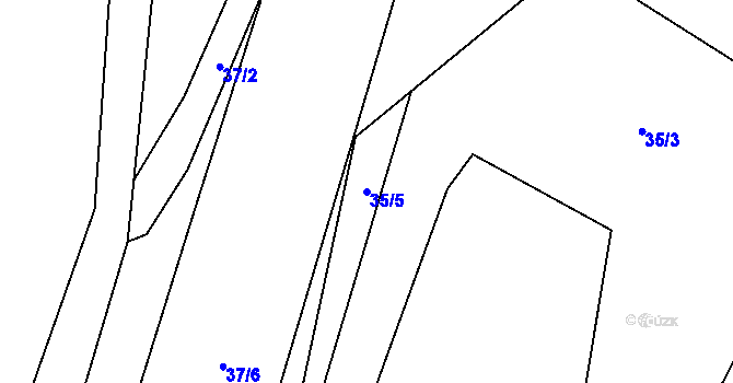 Parcela st. 35/5 v KÚ Skalice u Frýdku-Místku, Katastrální mapa