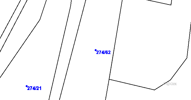 Parcela st. 274/62 v KÚ Skalice u Frýdku-Místku, Katastrální mapa