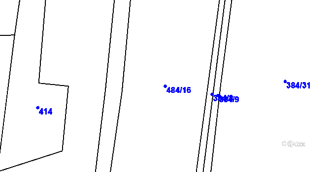 Parcela st. 484/16 v KÚ Skalice u Frýdku-Místku, Katastrální mapa