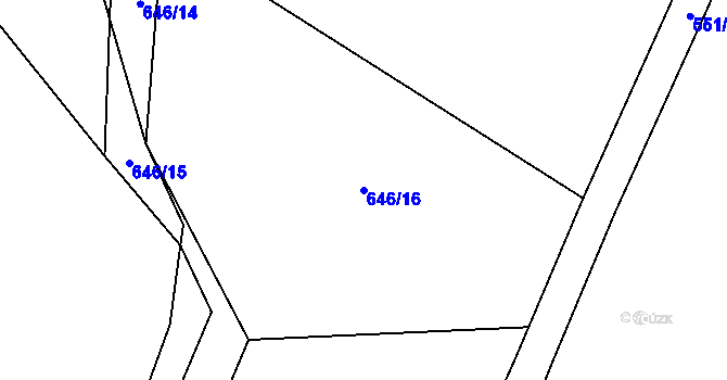 Parcela st. 646/16 v KÚ Skalice u Frýdku-Místku, Katastrální mapa