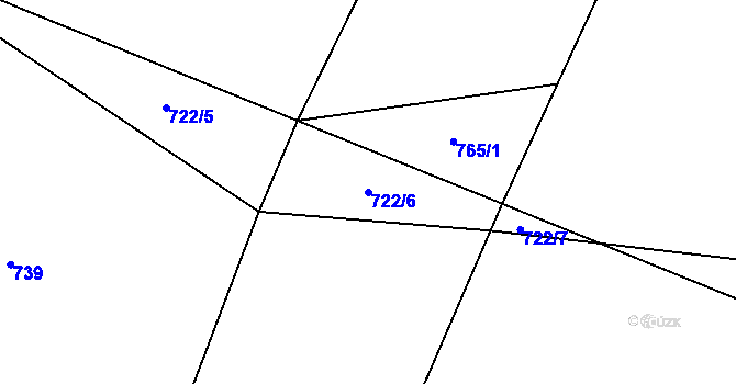 Parcela st. 722/6 v KÚ Skalice u Frýdku-Místku, Katastrální mapa