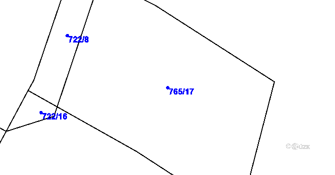 Parcela st. 765/17 v KÚ Skalice u Frýdku-Místku, Katastrální mapa