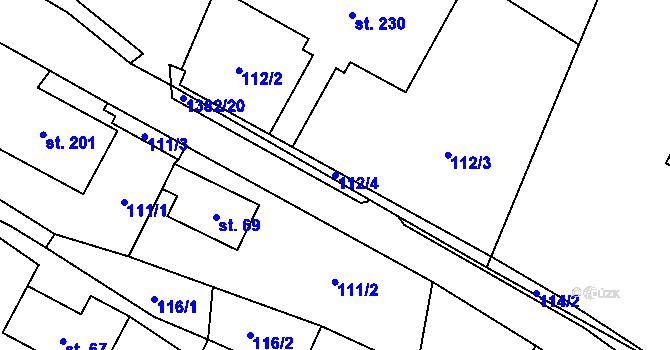 Parcela st. 112/4 v KÚ Skalice u Frýdku-Místku, Katastrální mapa