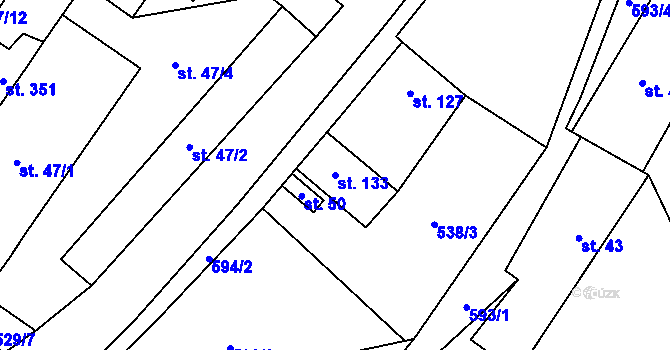 Parcela st. 133 v KÚ Skalice nad Svitavou, Katastrální mapa
