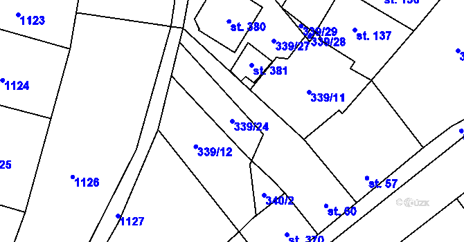 Parcela st. 339/24 v KÚ Skalice nad Svitavou, Katastrální mapa