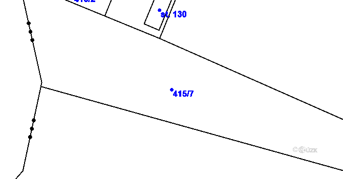 Parcela st. 415/7 v KÚ Skaličany, Katastrální mapa
