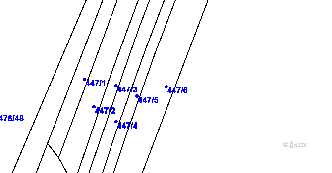 Parcela st. 447/6 v KÚ Skalička u Hranic, Katastrální mapa
