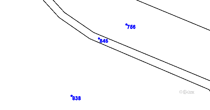 Parcela st. 532/9 v KÚ Skalka u Blíževedel, Katastrální mapa