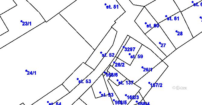 Parcela st. 52 v KÚ Skalka u Kyjova, Katastrální mapa
