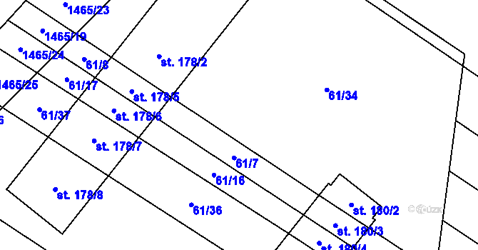 Parcela st. 61/28 v KÚ Skalka u Kyjova, Katastrální mapa