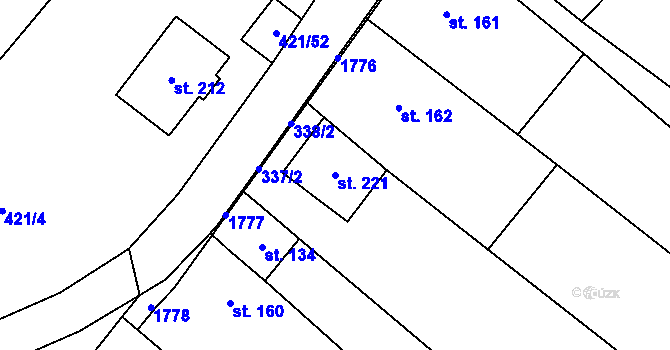 Parcela st. 221 v KÚ Skalka u Kyjova, Katastrální mapa