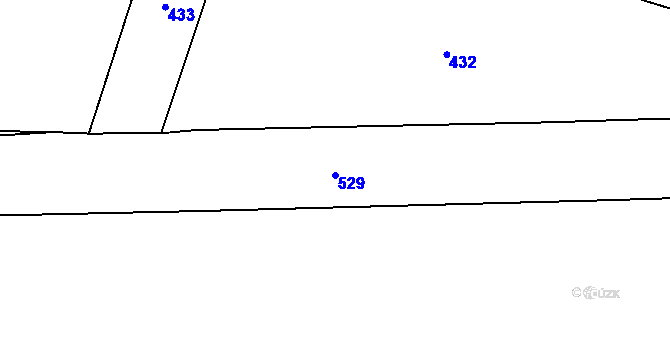 Parcela st. 529 v KÚ Skalka u Prostějova, Katastrální mapa