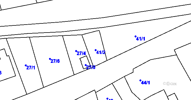 Parcela st. 41/2 v KÚ Skalka u Doks, Katastrální mapa