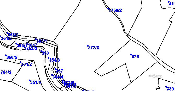 Parcela st. 372/3 v KÚ Skalná, Katastrální mapa