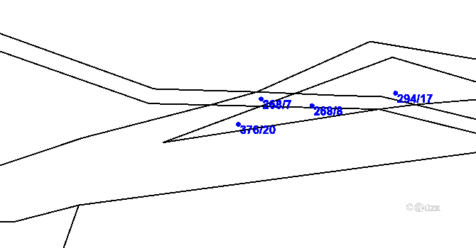 Parcela st. 376/20 v KÚ Vonšov, Katastrální mapa