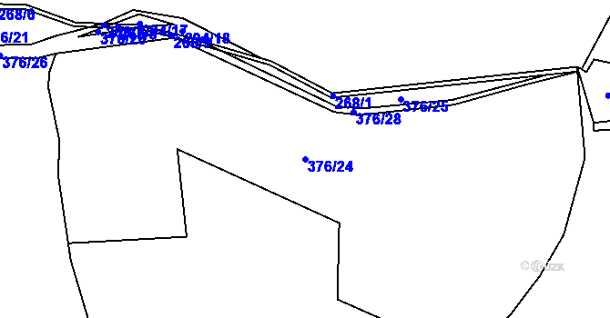 Parcela st. 376/24 v KÚ Vonšov, Katastrální mapa