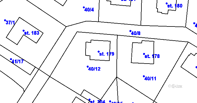 Parcela st. 179 v KÚ Skalsko, Katastrální mapa