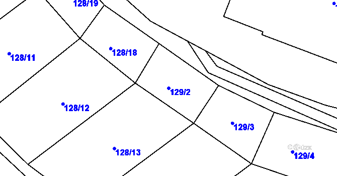 Parcela st. 129/2 v KÚ Skalsko, Katastrální mapa