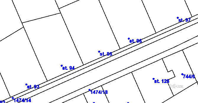 Parcela st. 95 v KÚ Skály u Protivína, Katastrální mapa