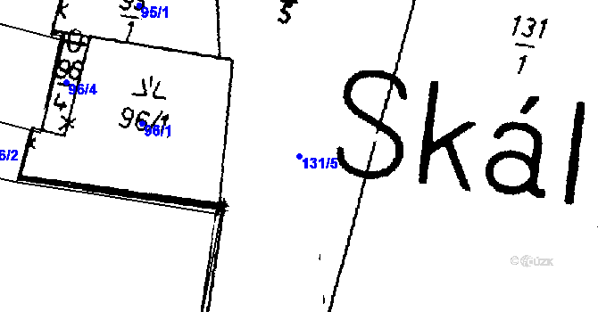 Parcela st. 131/5 v KÚ Skály u Protivína, Katastrální mapa