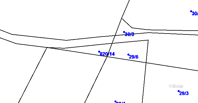 Parcela st. 820/14 v KÚ Skapce, Katastrální mapa