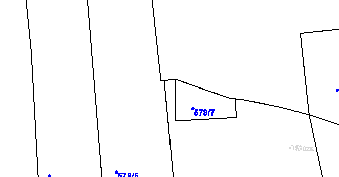 Parcela st. 578/6 v KÚ Skašov, Katastrální mapa