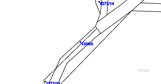 Parcela st. 1399/6 v KÚ Skašov, Katastrální mapa