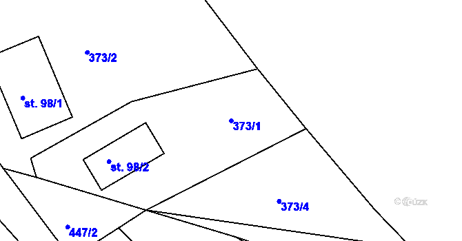 Parcela st. 373/1 v KÚ Sklenařice, Katastrální mapa